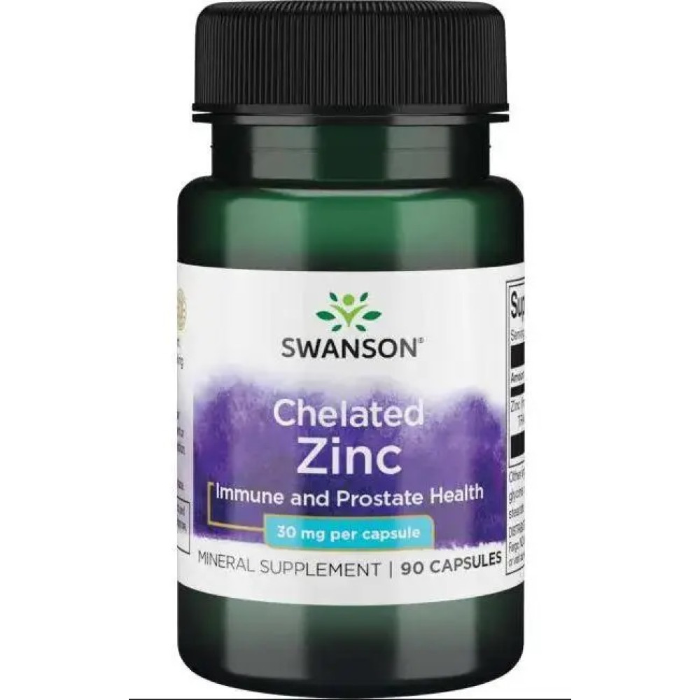 Swanson Chelated Zinc 30 mg 90 капсул