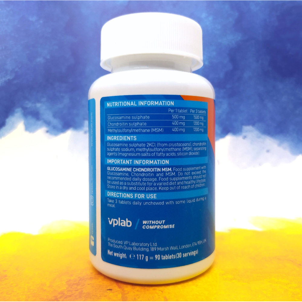 VP Lab Glucosamine Chondroitin MSM 90 таблеток