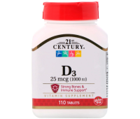 21st Century Vitamin D3 High Potency 1000 IU