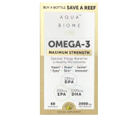 Enzymedica Aqua Biome Omega-3 Maximum Strength Lemon 2000 mg 60 Softgels (1