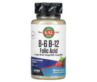 KAL B-6 B-12 Folic Acid Black Cherry