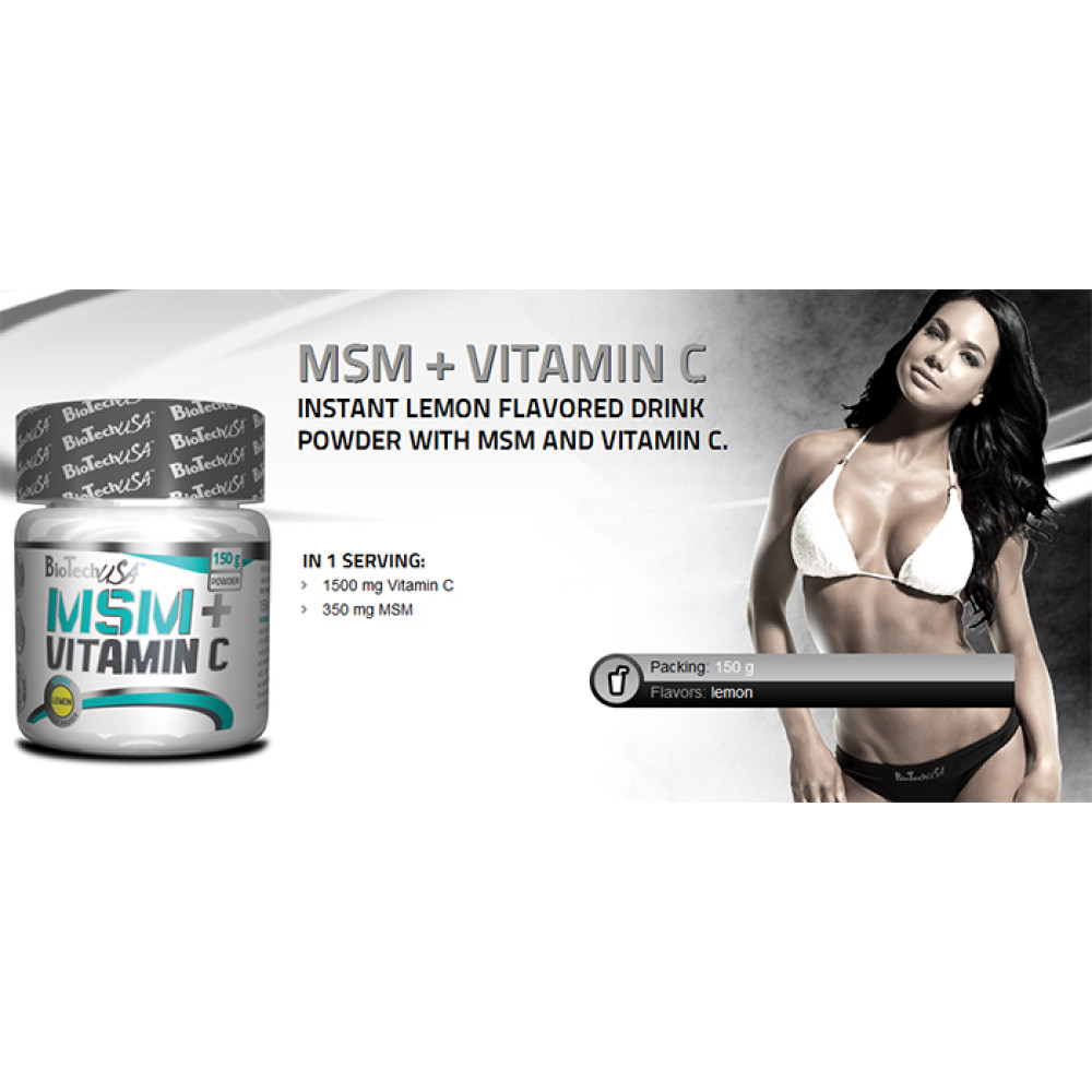 BioTech MSM + Vitamin C, хондропротектор