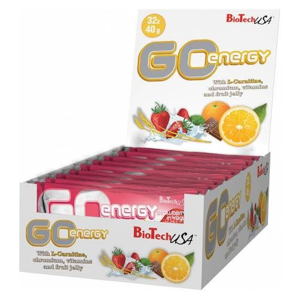 BioTech USA Go Energy bar, батончики з l-карнітином
