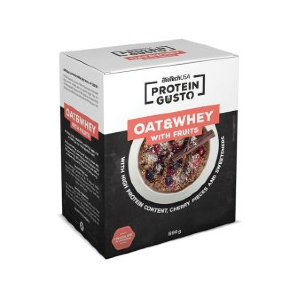 Biotech Protein Gusto Oat & Whey with fruits, вівсянка з протеїном