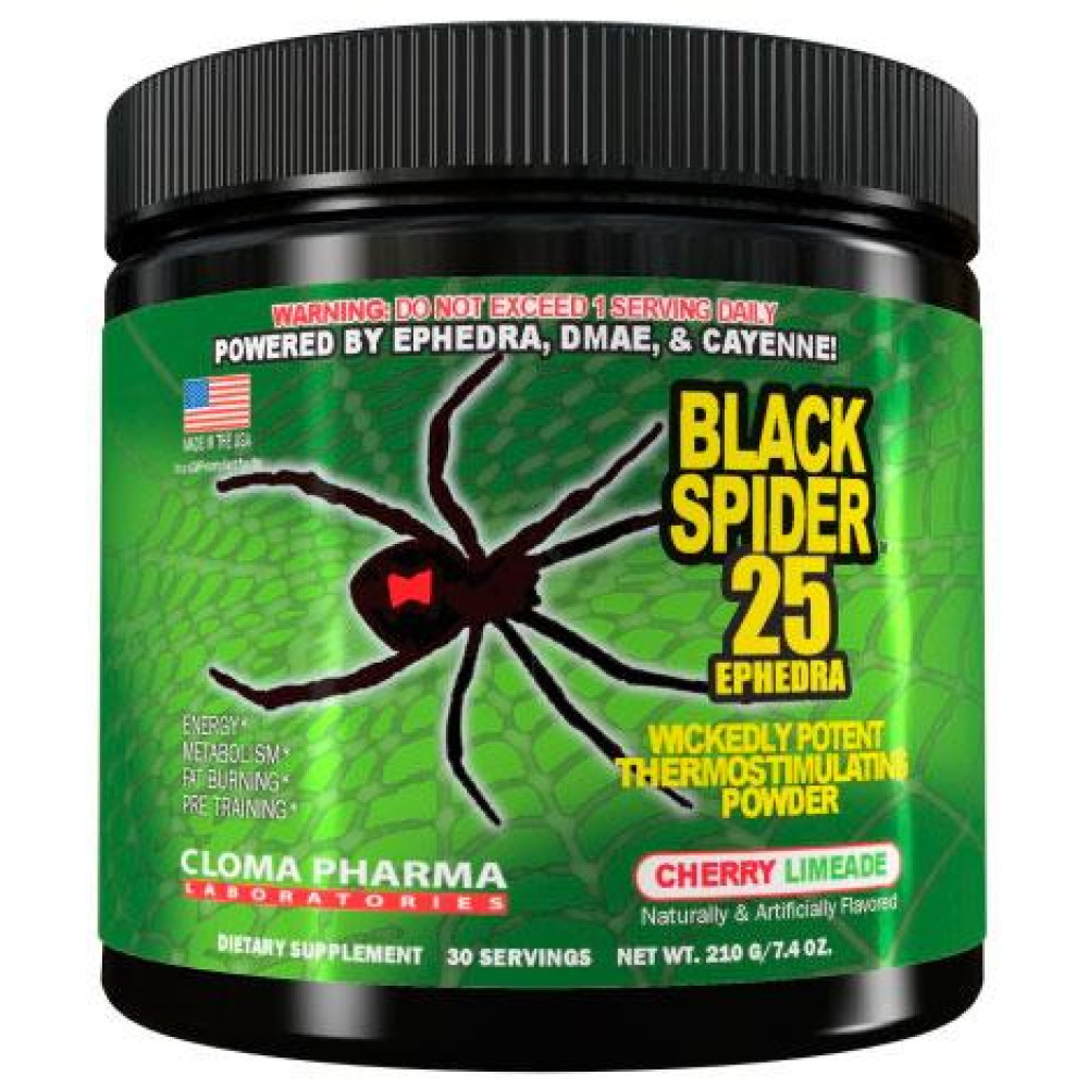 Cloma Pharma Black spider powder, передтренувальний