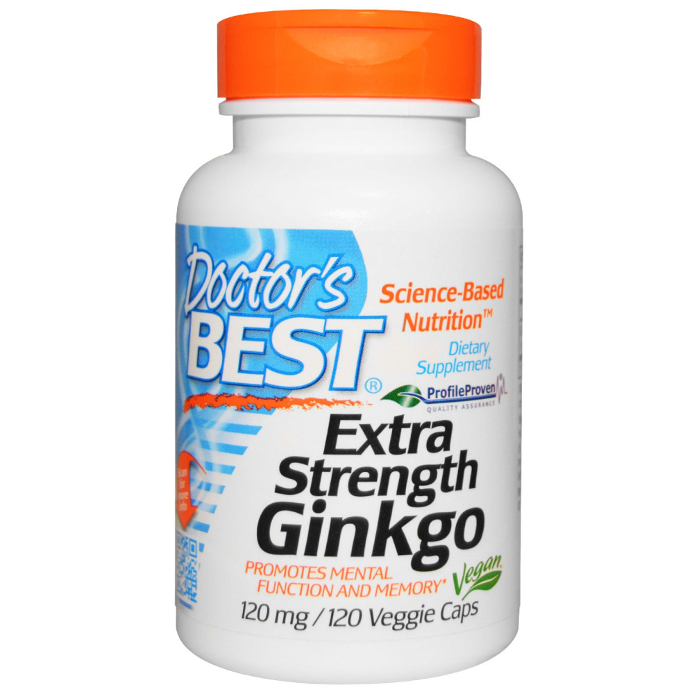 Doctor's BEST Extra Strength Ginkgo Biloba 120 mg, гінкго білоба