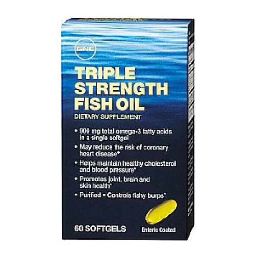Фото GNC Triple Strength Fish Oil 1500, рыбий жир