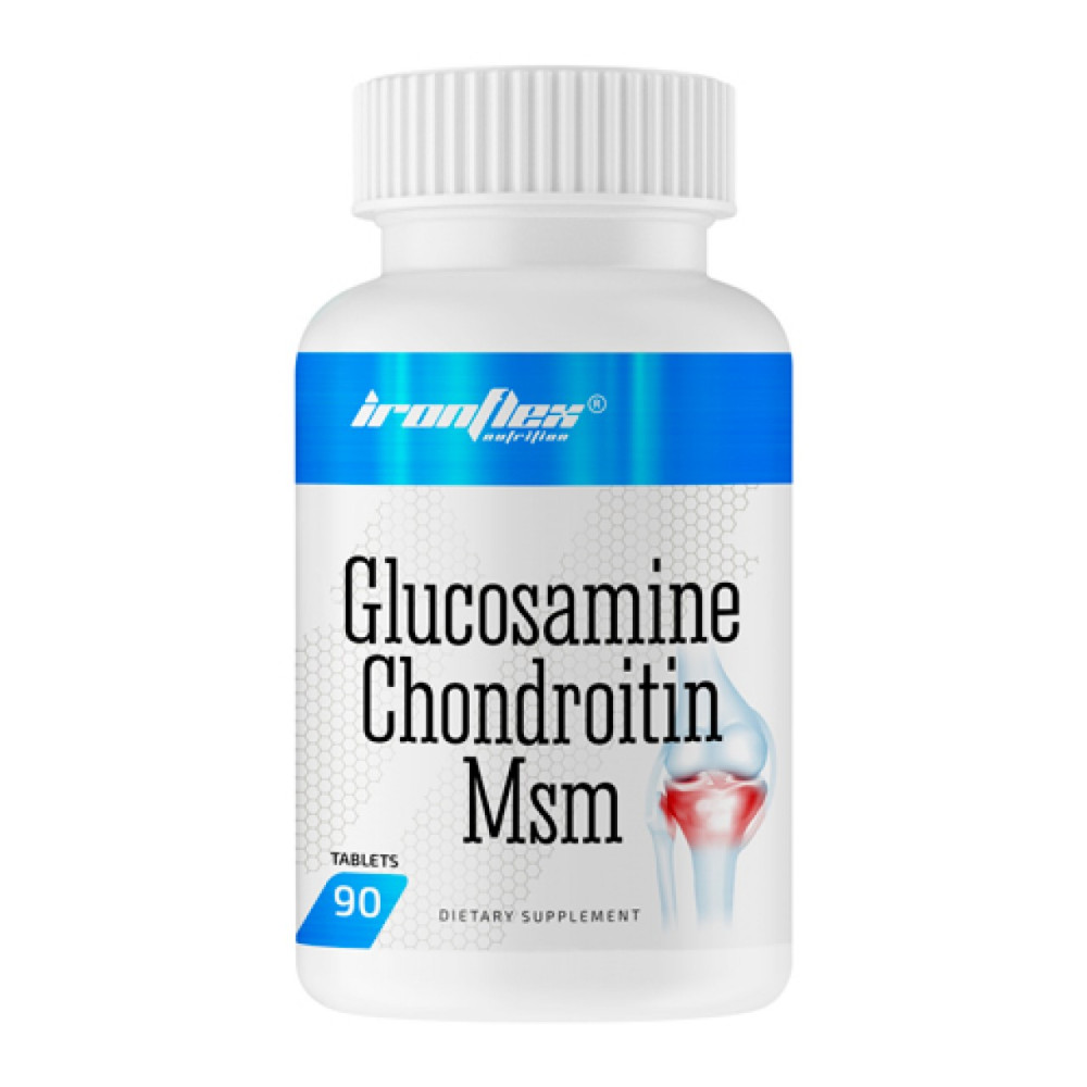 Ironflex Nutrition Glucosamine Chondroitin MSM, глюкозамін хондроїтин мсм плюс гіалуронова кислота