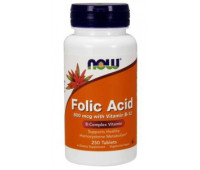 NOW Folic Acid 800 mcg with Vitamin B12