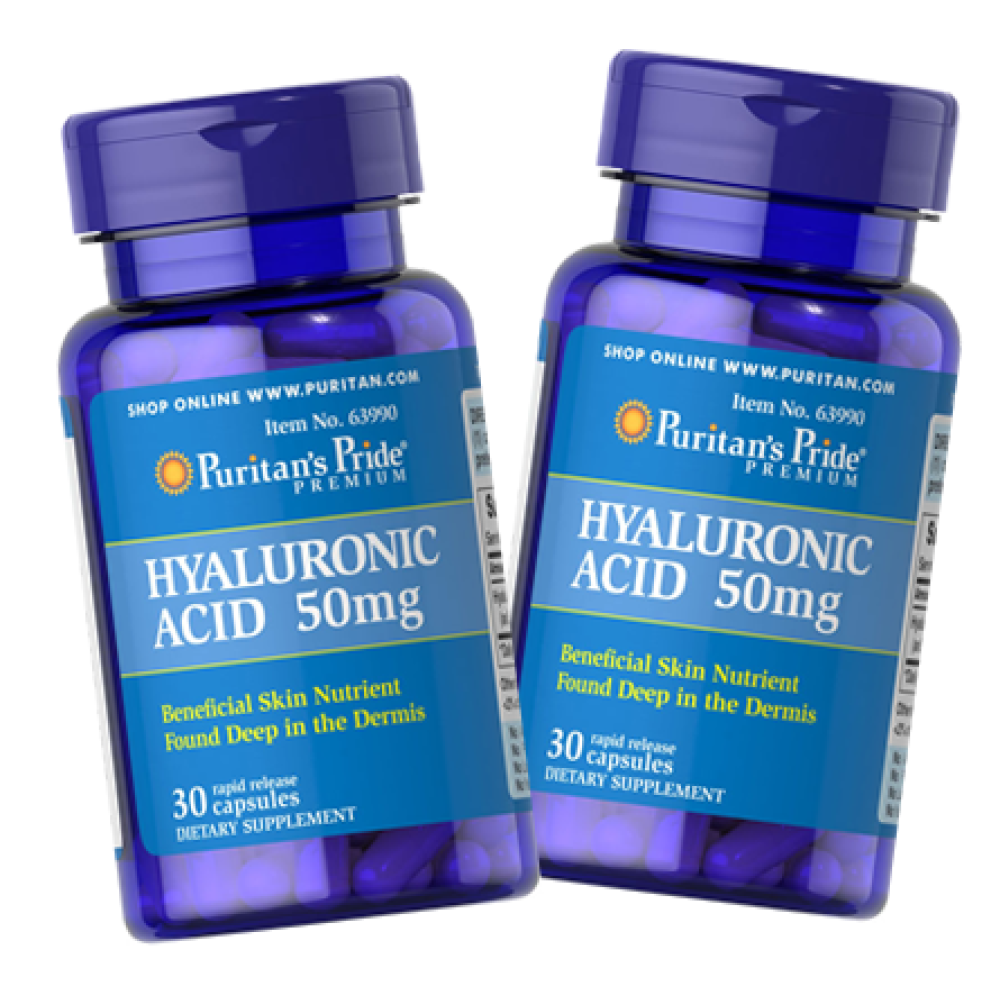 Puritan`s Pride Hyaluronic Acid 50 mg, гіалуронова кислота в капсулах