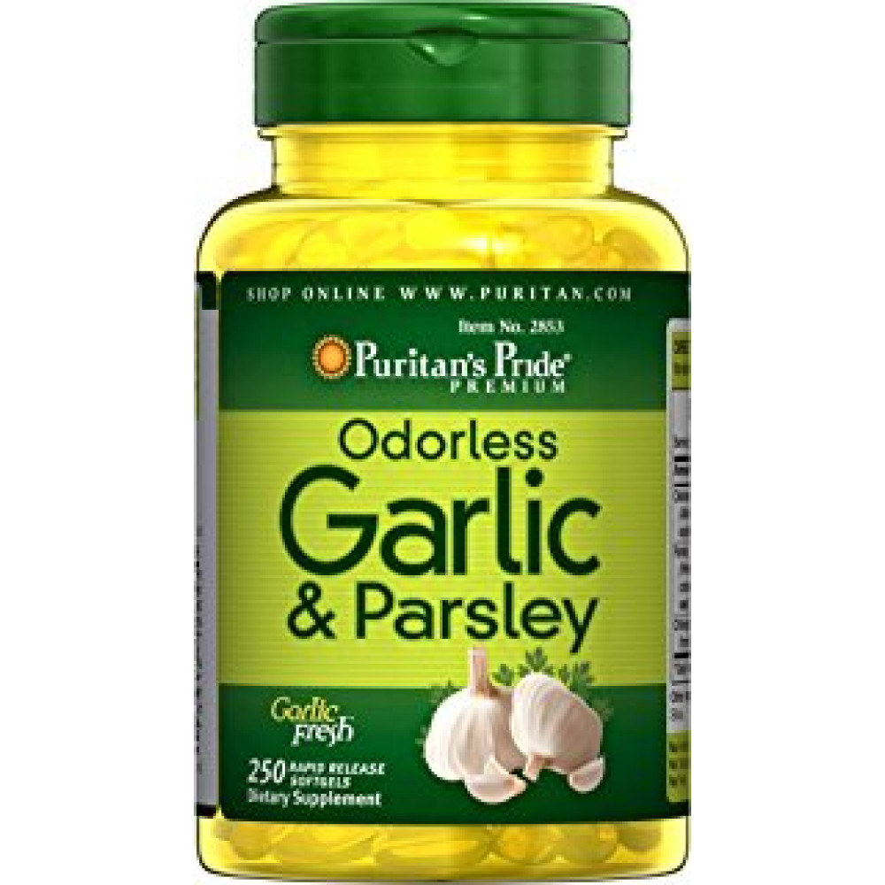 Puritan's Pride, Odorless Garlic & Parsley 500 mg