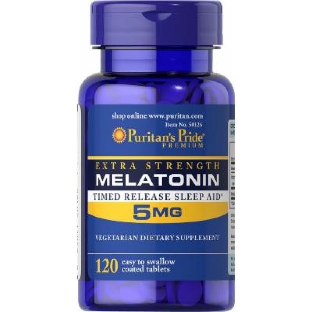 Puritan's Pride Melatonin 5 mg, мелатонін американський