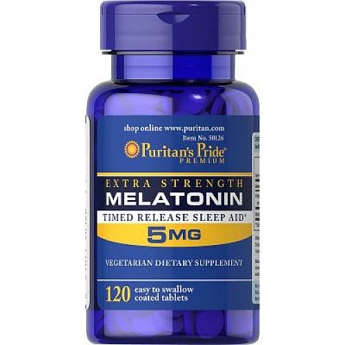Фото Puritan's Pride Melatonin 5 mg, мелатонин американский
