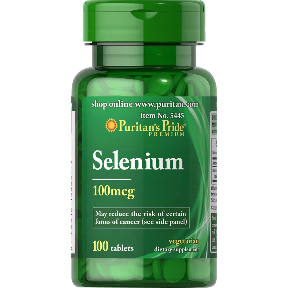 Puritan's Pride Selenium 100 mcg, селен 100 мг
