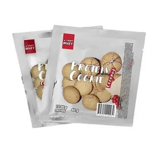 Фото Craft Whey Protein Cookie 60 грам 10 батончиків по 60 грам, Coconut (кокос)
