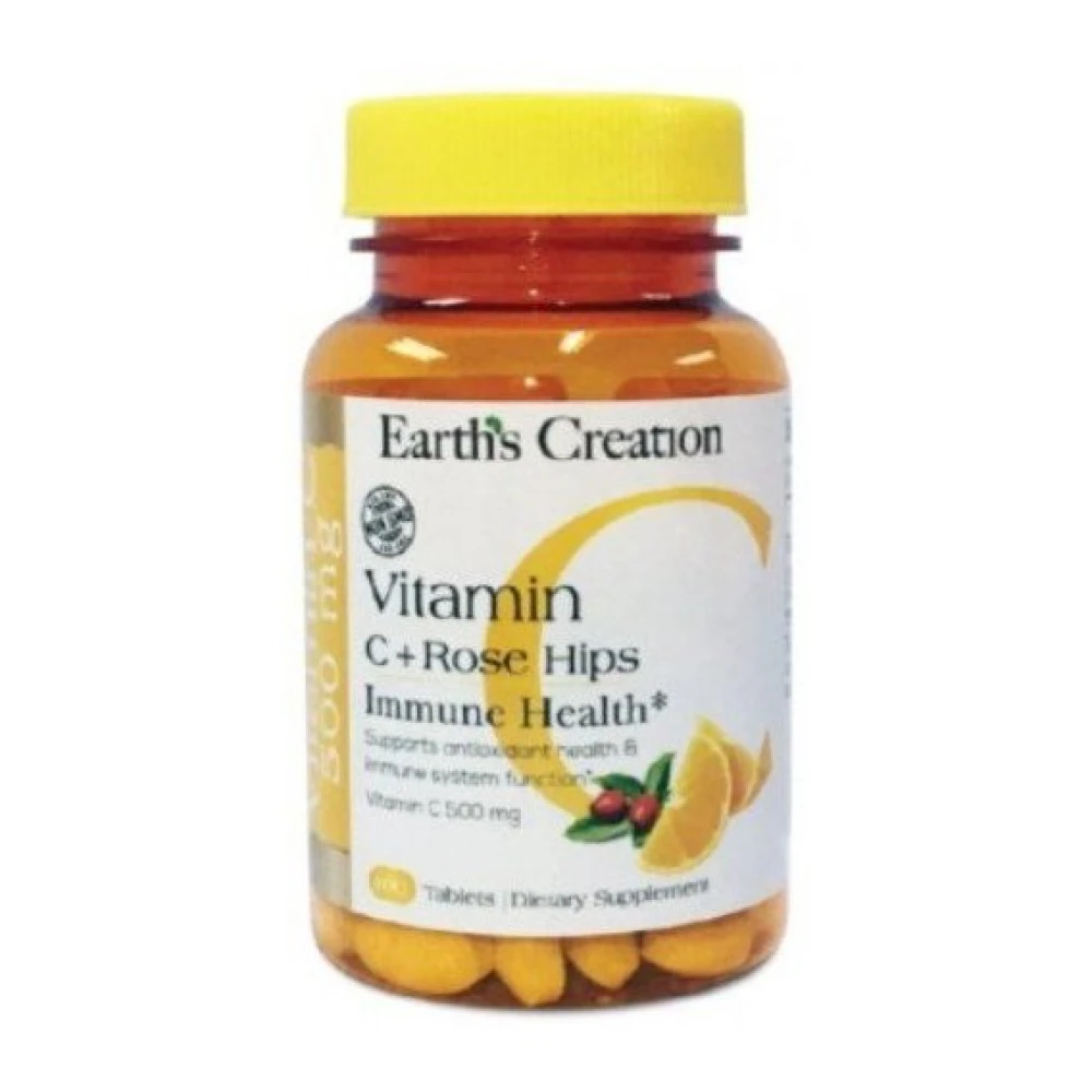 Earth‘s Creation Vitamin C 500 mg with rose hips 100 таблеток