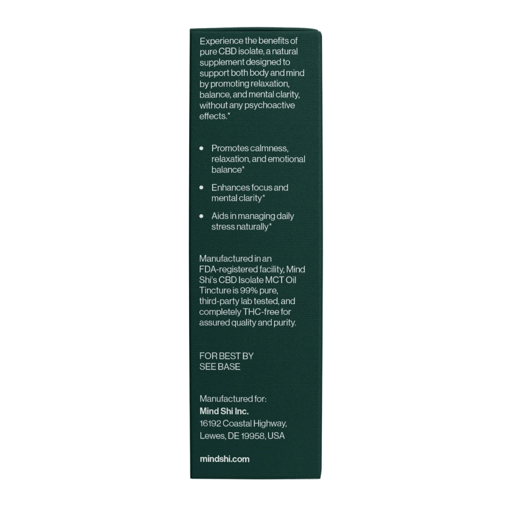Mind Shi CBD Oil Isolate 2000 mg