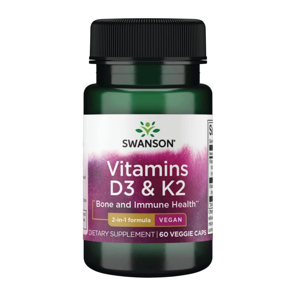 Swanson Vitamins D3 & K2 2000 IU & 75mcg