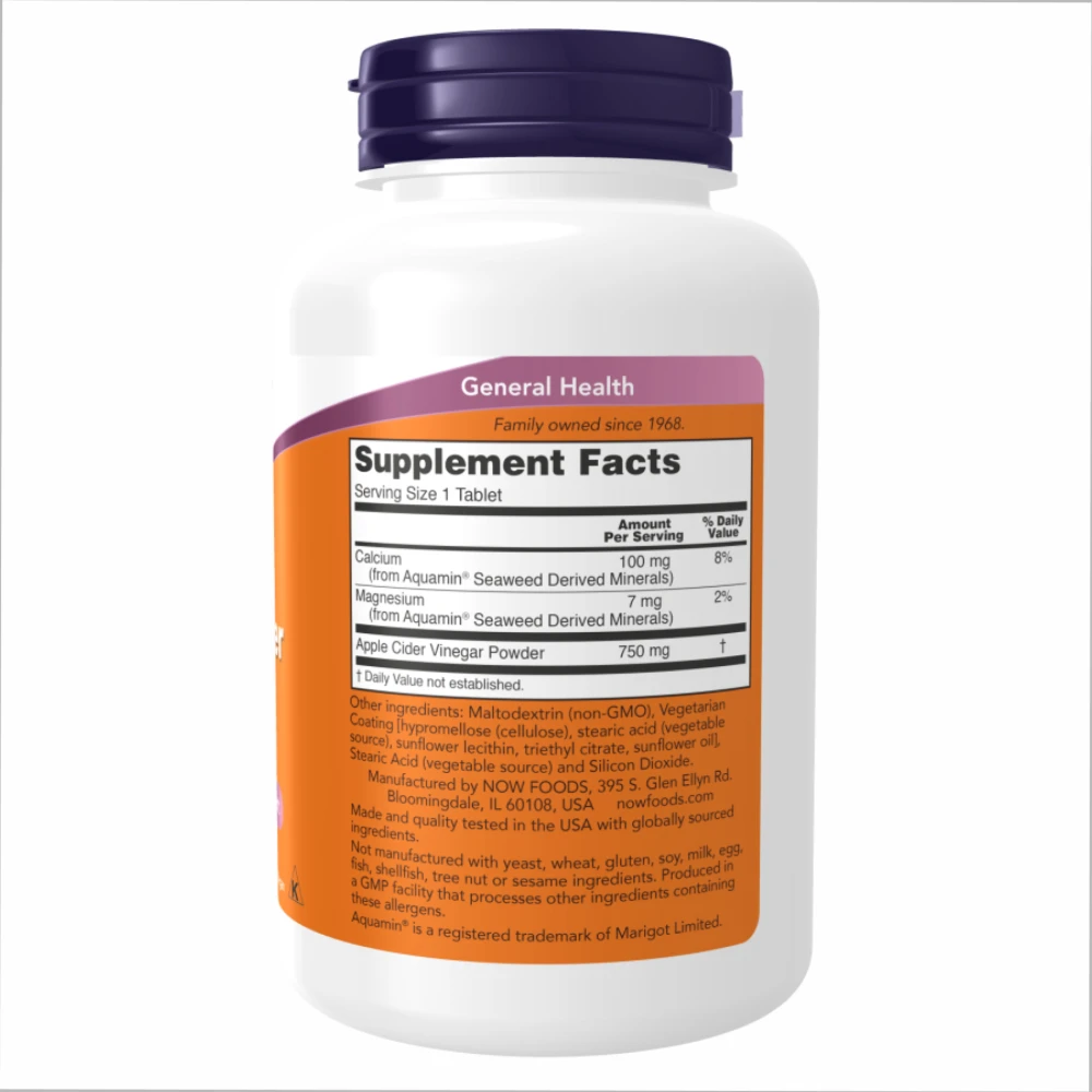 Now Apple Cider Vinegar 750 mg