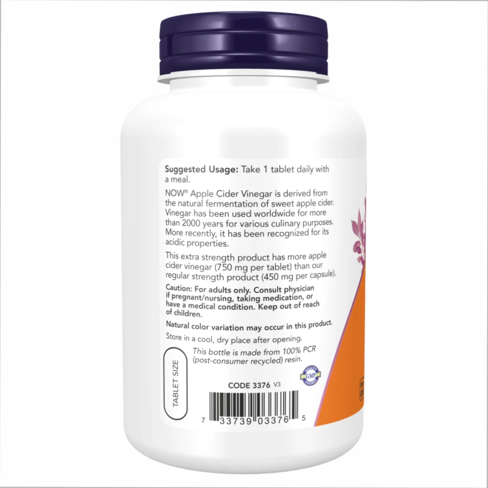 Now Apple Cider Vinegar 750 mg