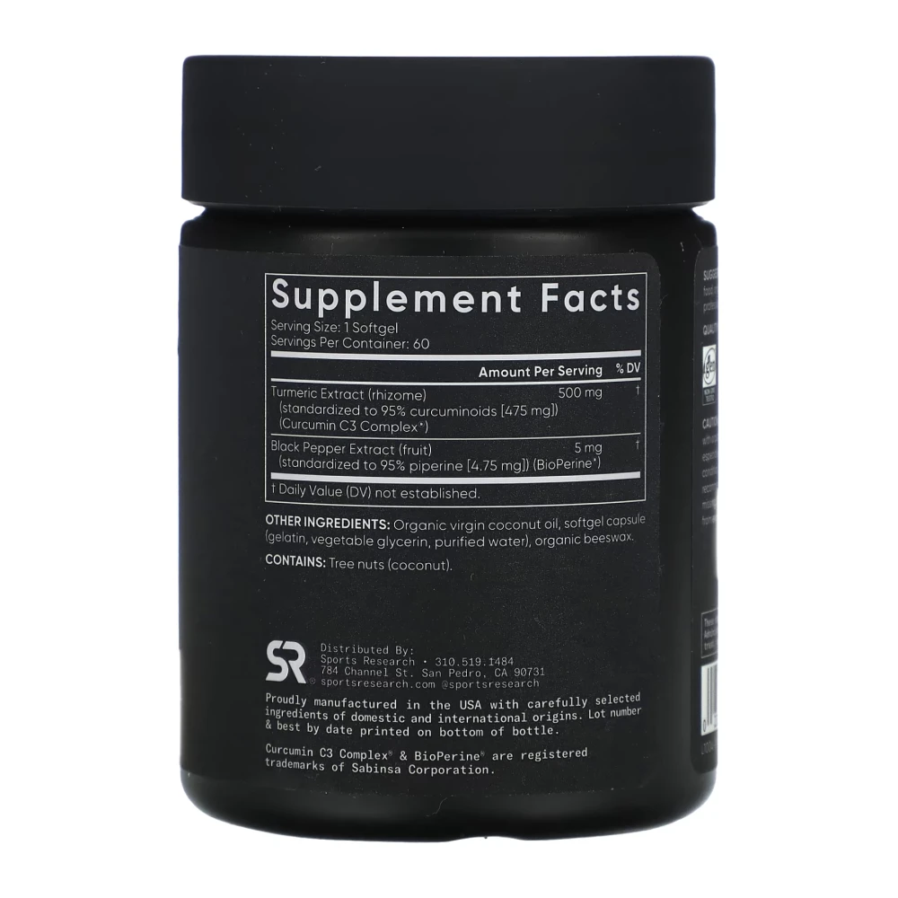 Sport Research Turmeric Curcumin C3 Complex 500mg