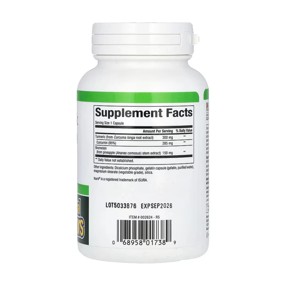 Natural Factors Turmeric & Bromelain 450mg