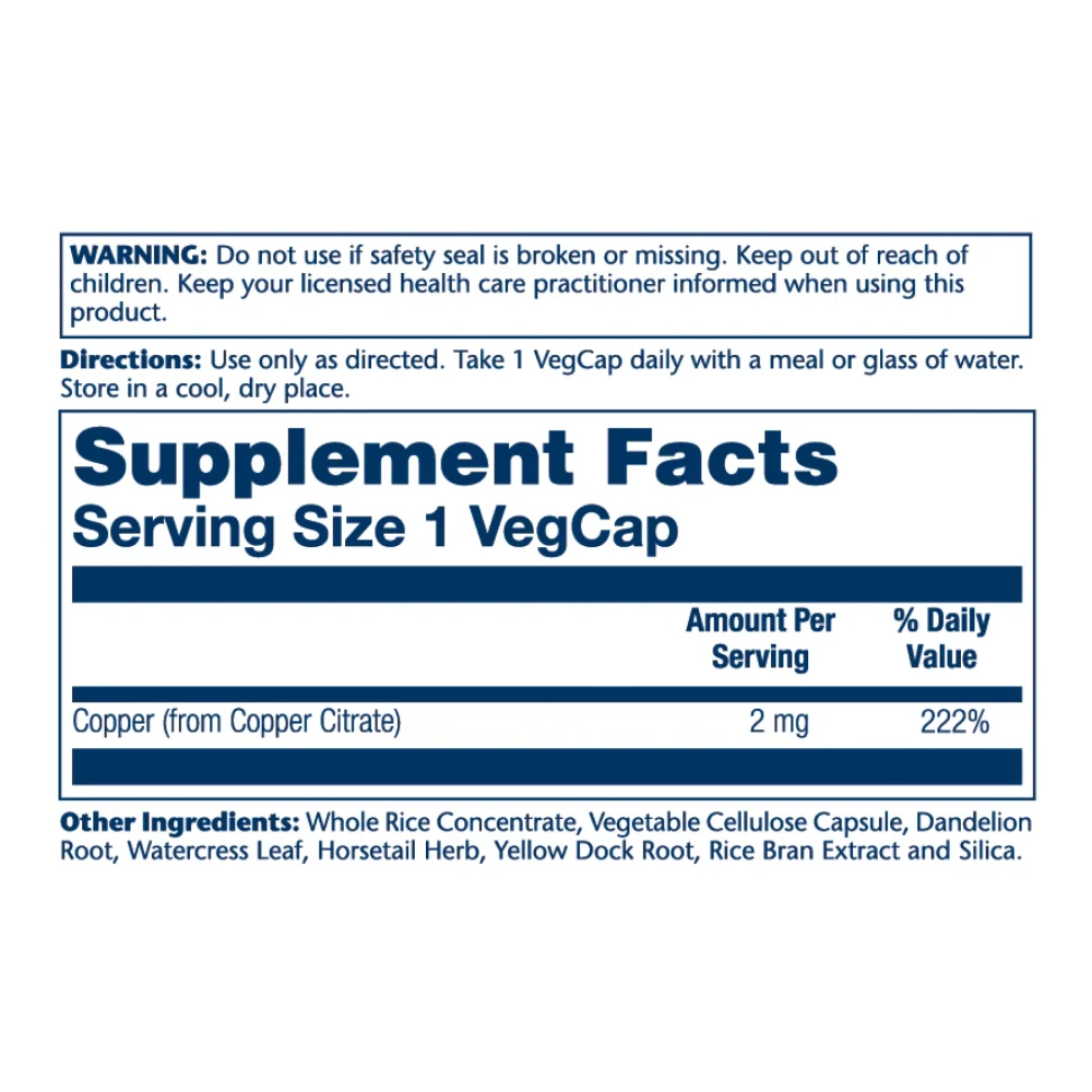 Solaray Copper Citrate 2mg