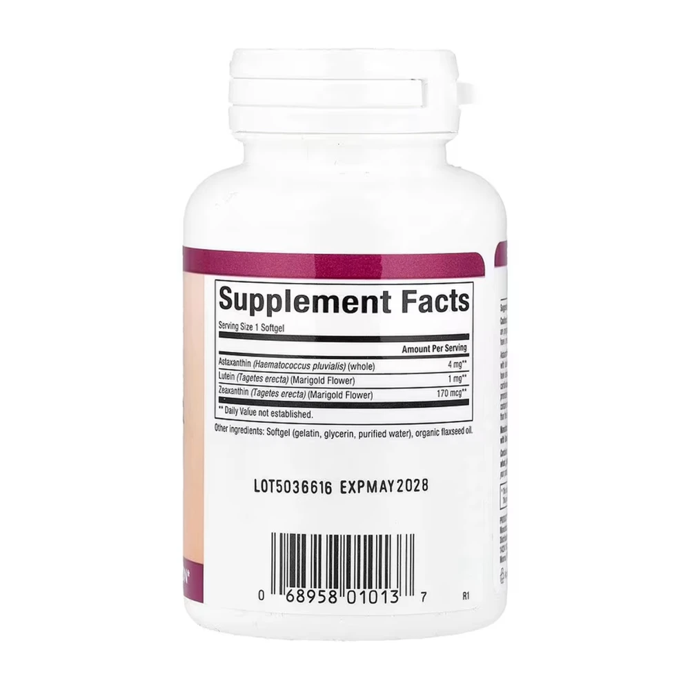 Natural Factors Astaxanthin Plus 4mg 60 софт капсул