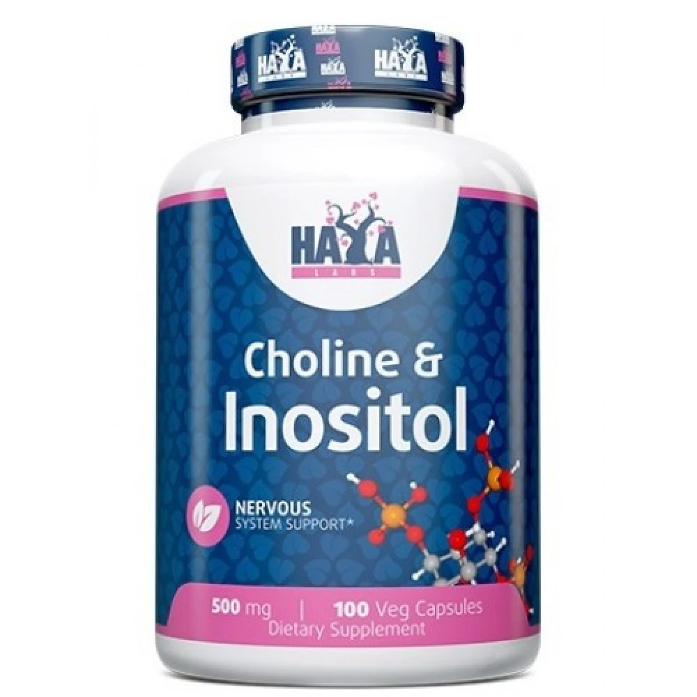 Haya Labs Choline & Inositol 500 mg 100 капсул