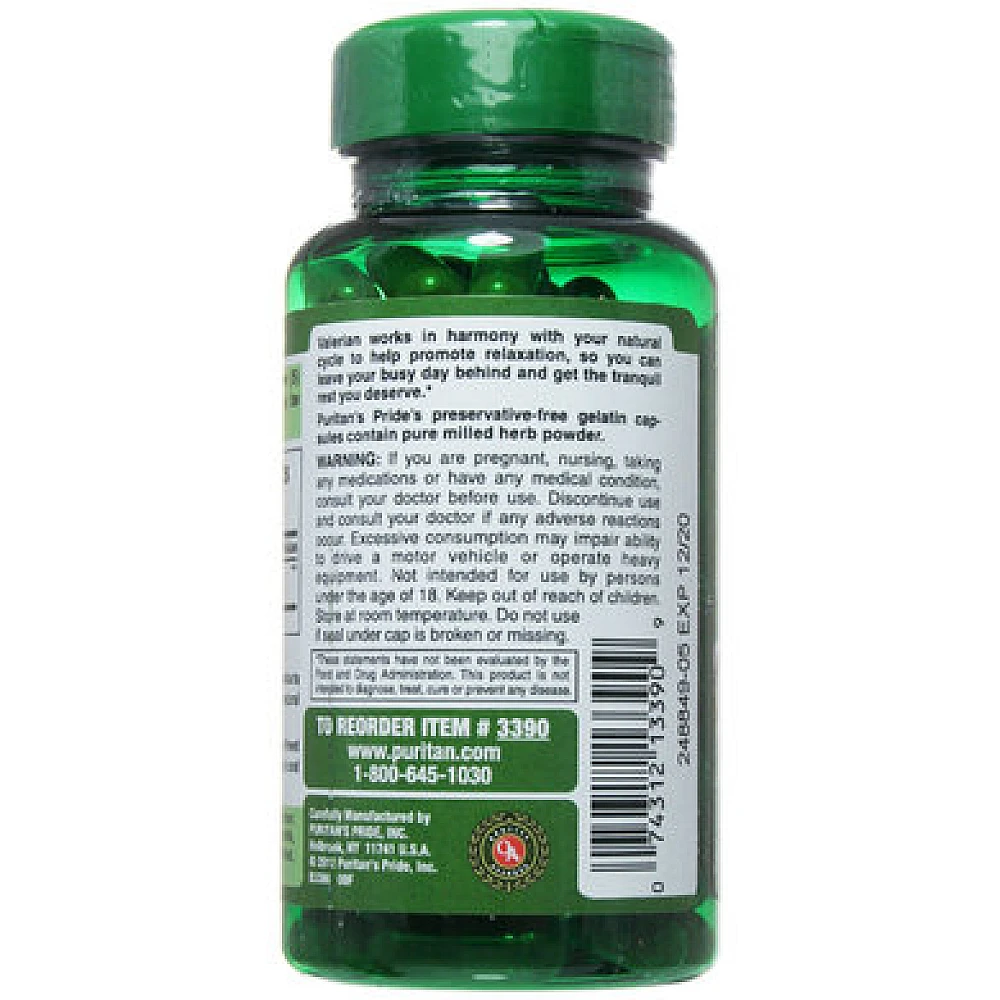 Puritans Pride Valerian Root 450 mg