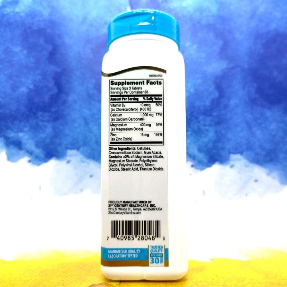 21 Century Calcium Magnesium Zinc D3