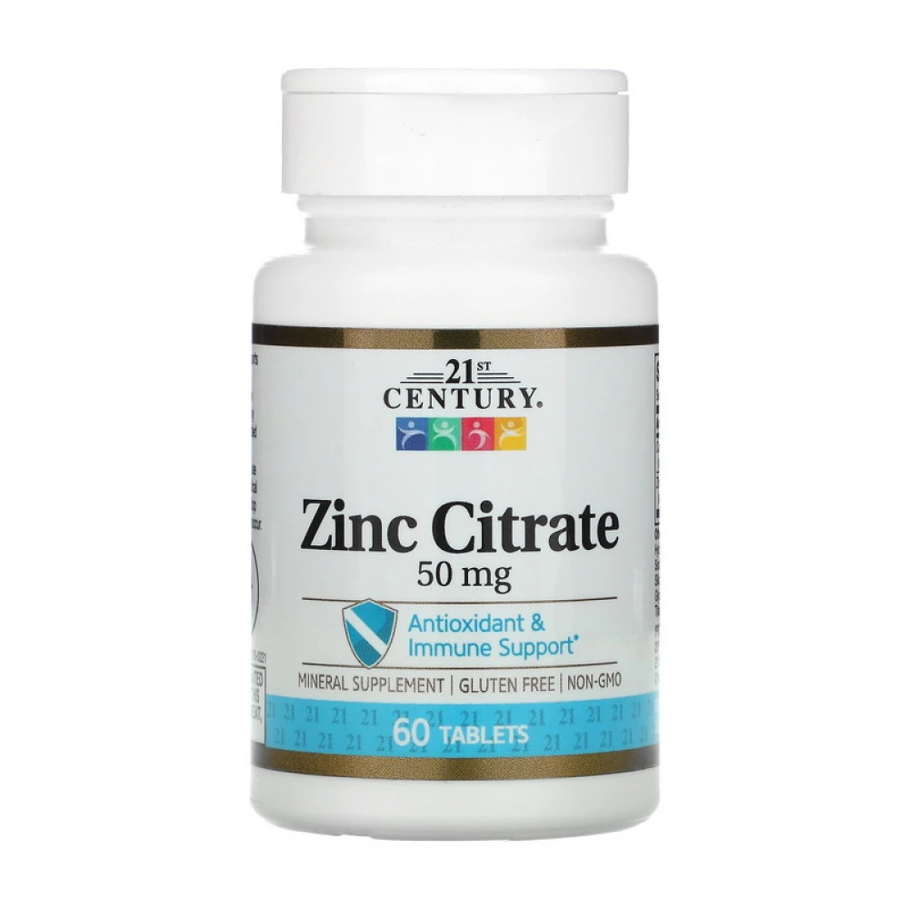 21 Century Zinc Citrate 50 mg 60 таблеток