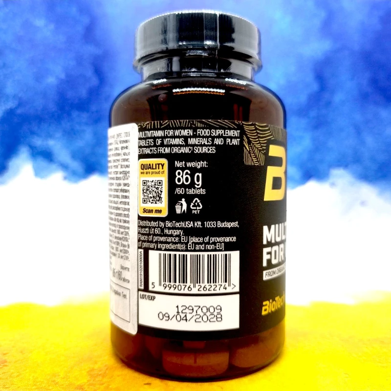 BioTech Multivitamin for Women Organic 60 таблеток