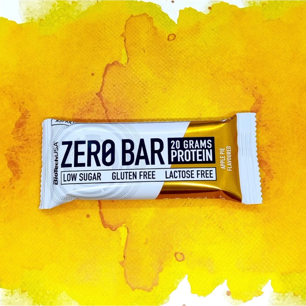 Zero Bar Biotech USA 40% Low Sugar 10 батончиков по 50 грамм, Apple (яблоко)