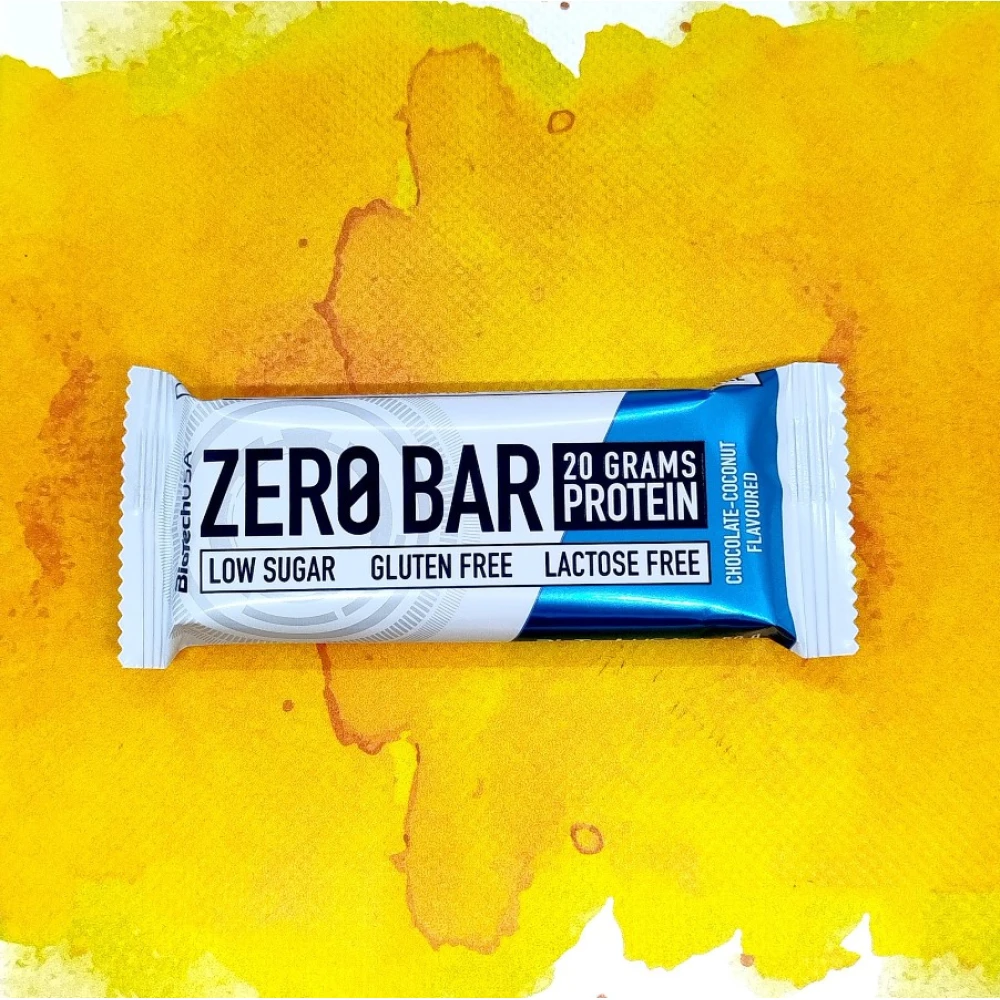 Zero Bar Biotech USA 40% Low Sugar 10 батончиков по 50 грамм, Chocolate-Coconut (шоколад-кокосом)