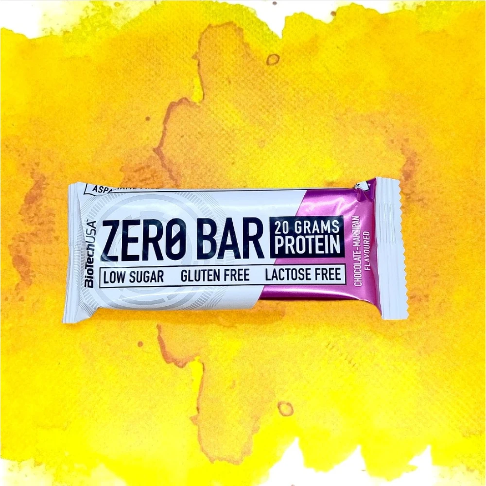 Zero Bar Biotech USA 40% Low Sugar 10 батончиков по 50 грамм, Chocolate Marzipan (шоколад с марципаном)