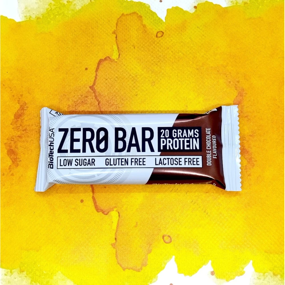 Zero Bar Biotech USA 40% Low Sugar 20 батончиков по 50 грамм, Double Chocolate (двойной шоколад)