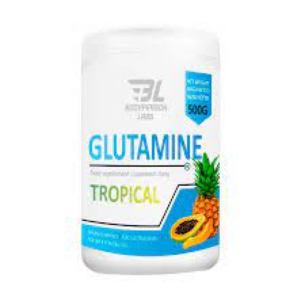 Bodyperson Labs Glutamine 500 грам 500 грам, Tropical Fruit (тропічні фрукти)
