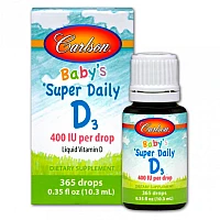 Carlson Labs	Babys Super Daily D3 400 МЕ
