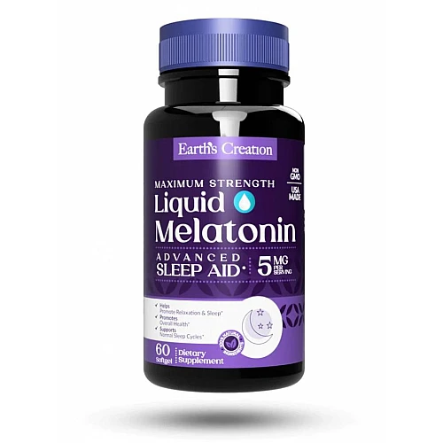 Фото Earths Creation Liquid Melatonin 5 mg 60 капсул