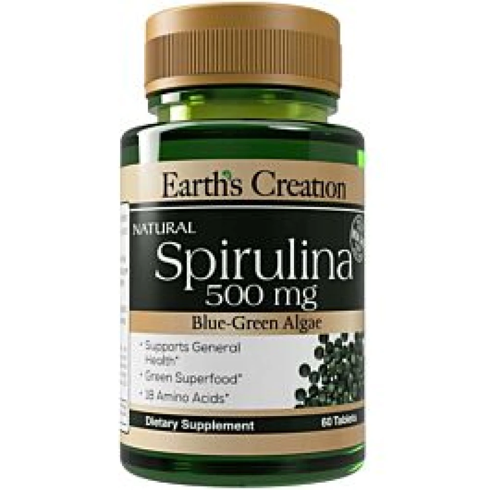 Earths Creation Spirulina 500 mg 60 таблеток