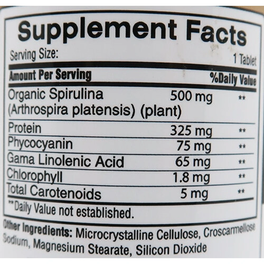 Earths Creation Spirulina 500 mg 60 таблеток