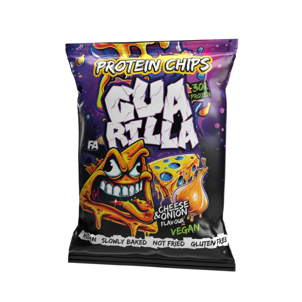 FA Guarilla Protein Chips 6x60 грам 6 порцій, Cheese-Onion (сир-цибуля)