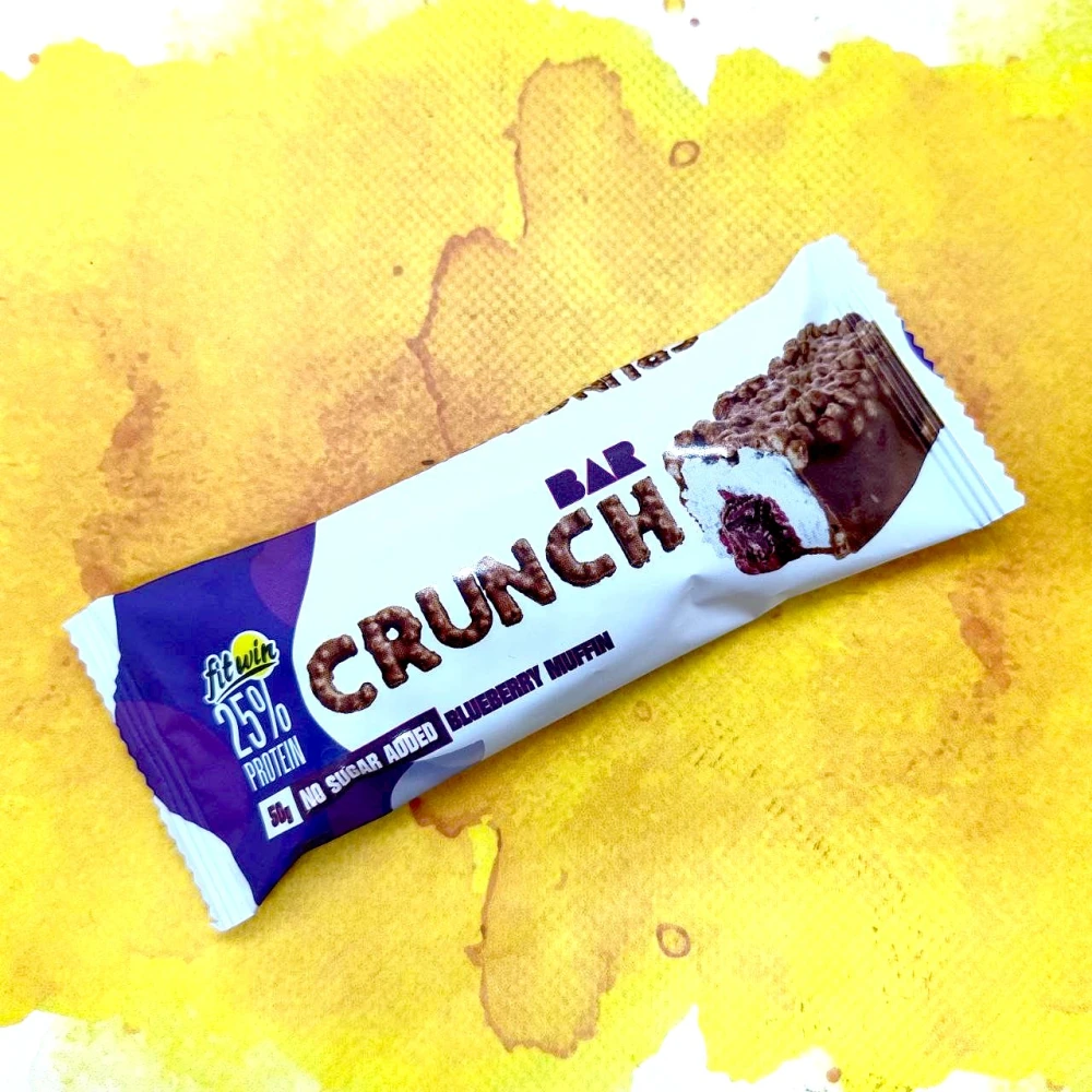 Fitwin Crunch Bar 12x50 грамм 12 батончиков по 50 грамм, Blueberry (черника)