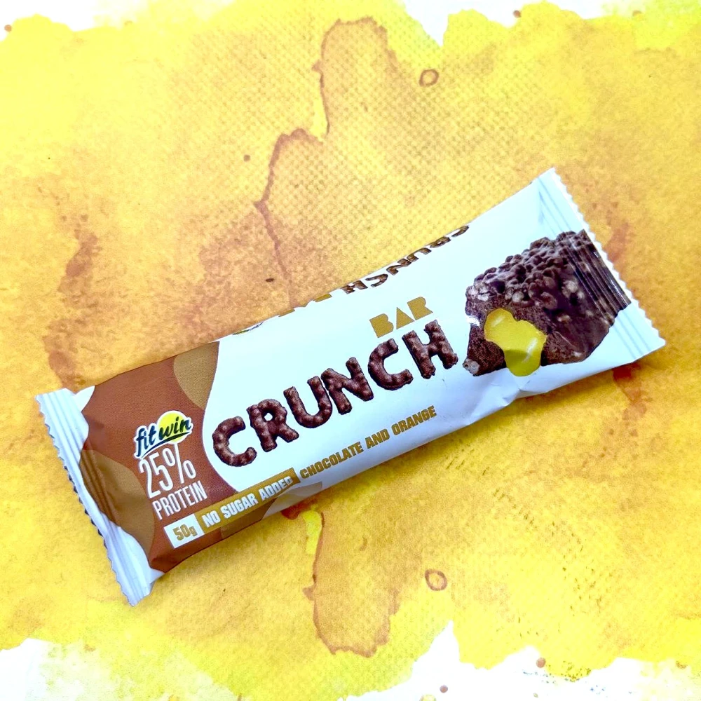 Fitwin Crunch Bar 12x50 грамм 12 батончиков по 50 грамм, Chocolate-Orange (шоколад с апельсином)