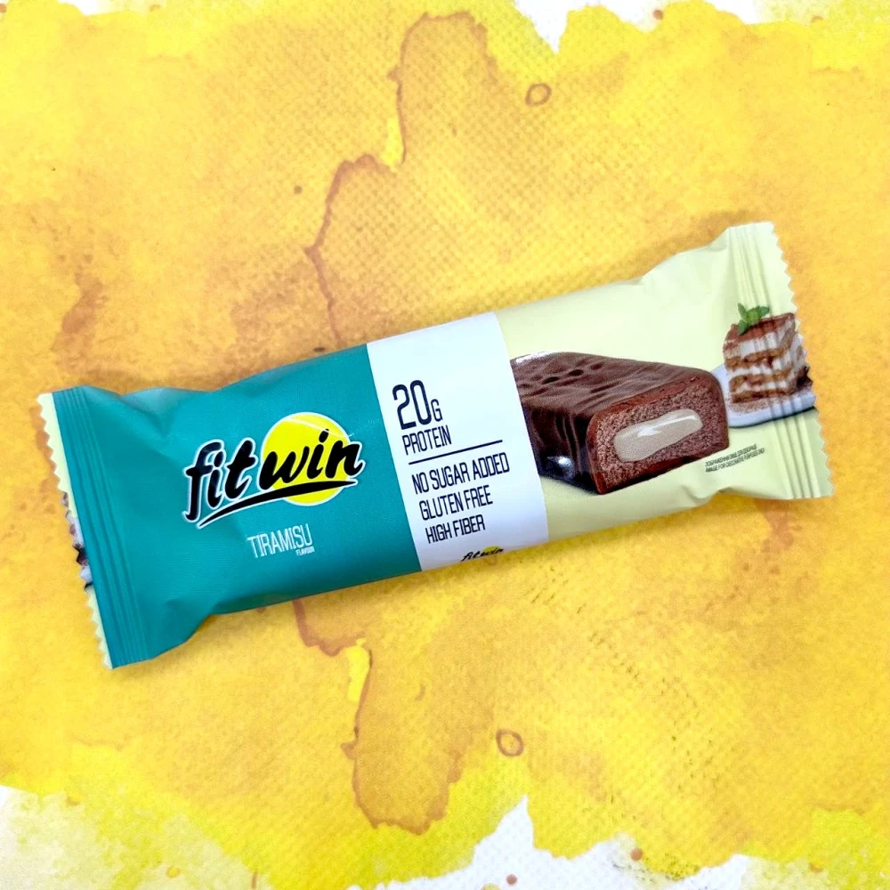 FitWin батончики 20g Protein Bar 12x60 грамм 12 батончиков по 60 грамм, Tiramisu (тирамису)