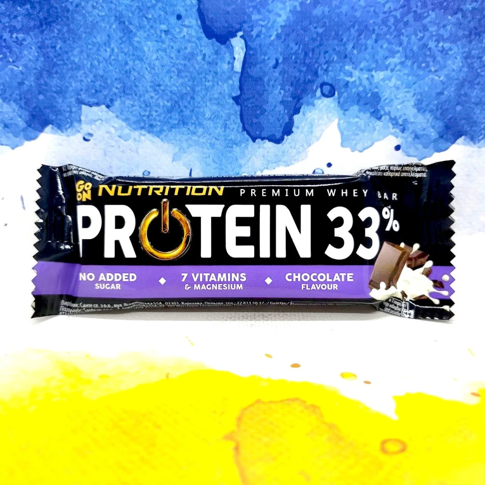 Protein 33 батончик от GoOn Nutrition 10 батончиков по 50 грамм, Chocolate (шоколад)