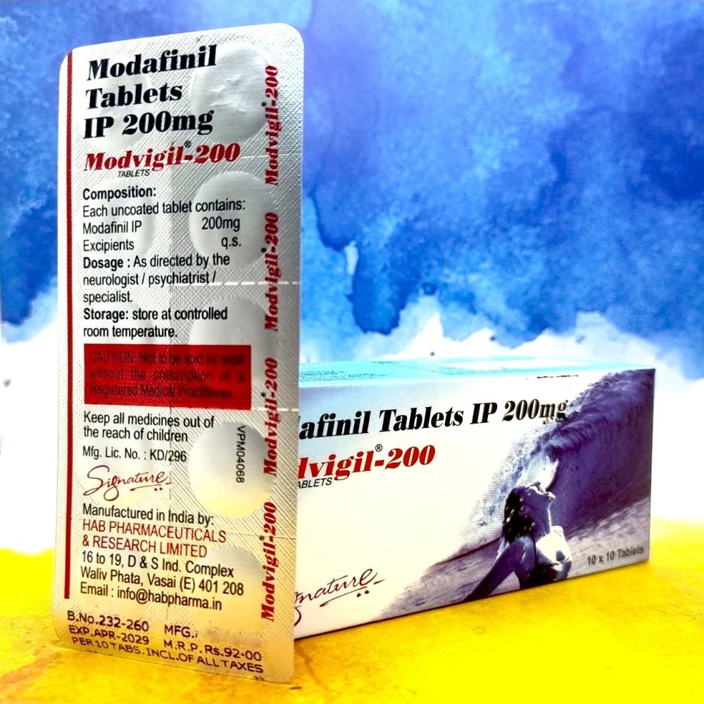 HAB Pharma Modafinil Tablets IP Modvigil 200