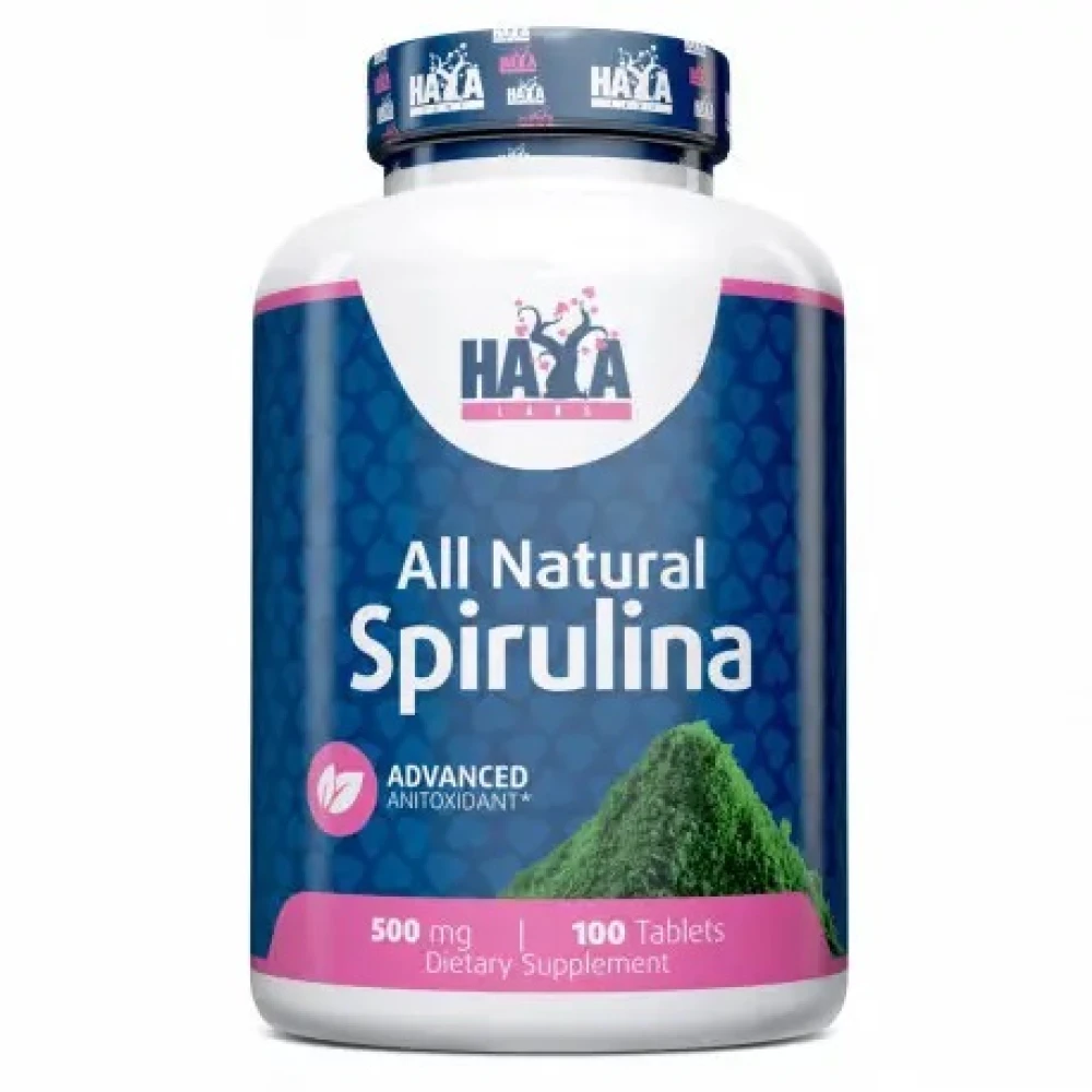 Haya Labs All Natural Spirulina 500 mg 100 таблеток