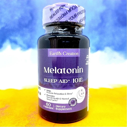 Фото Earths Creation Melatonin 10 mg 60 капсул